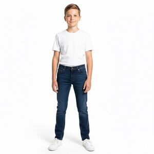 West 49 Dark Blue Denim Jeans Youth Boy Size 12 Zipper Button Waist